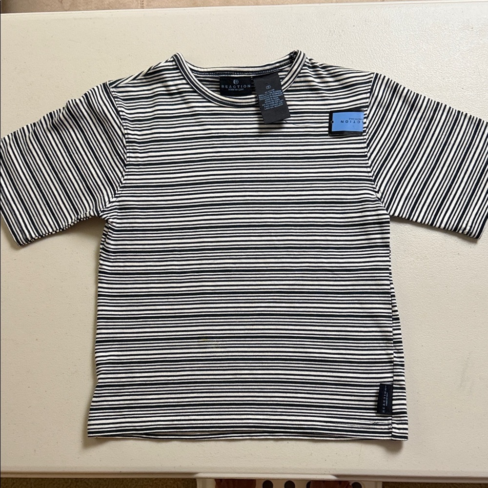 Kenneth Cole Reaction Navy and White Striped Tee